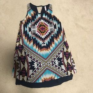 Aztec above the knee dress